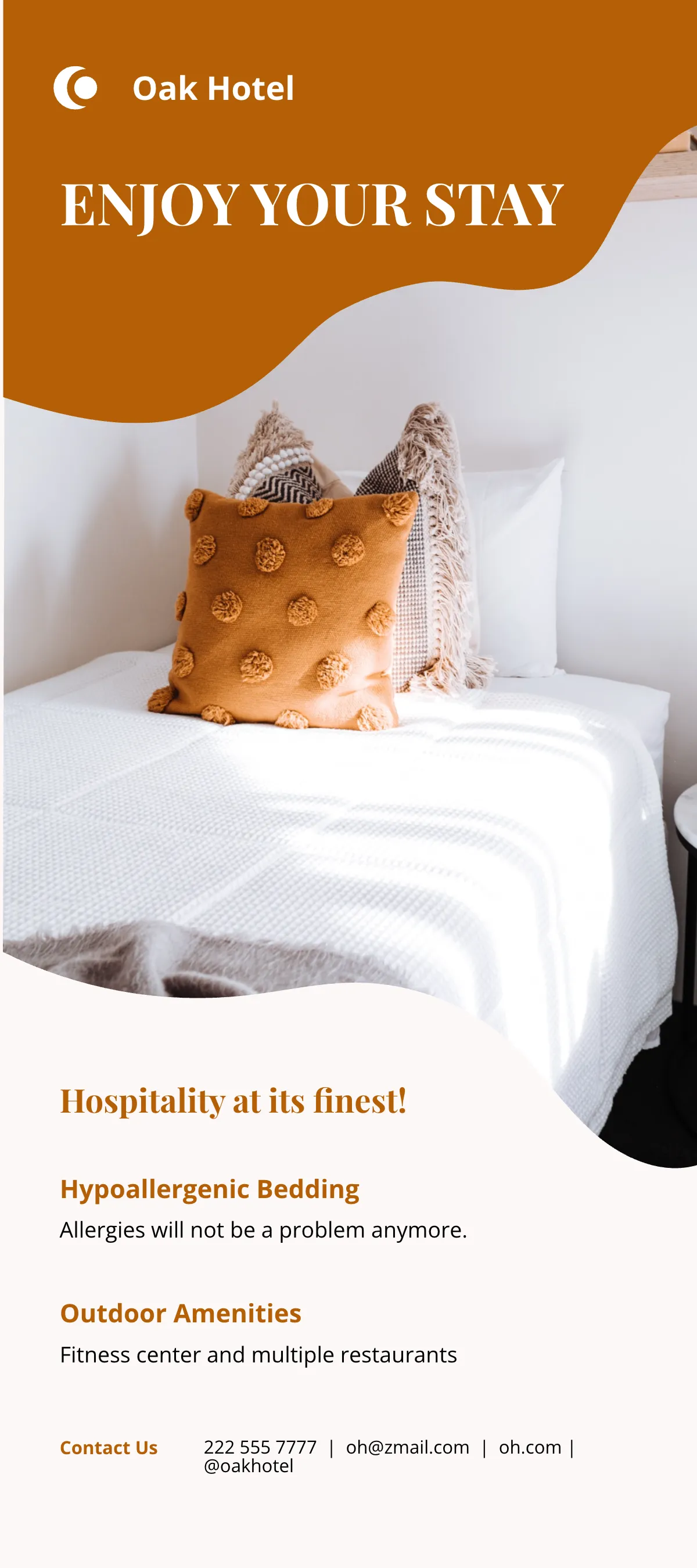 Free Hotel Services DL Card Template to Edit Online