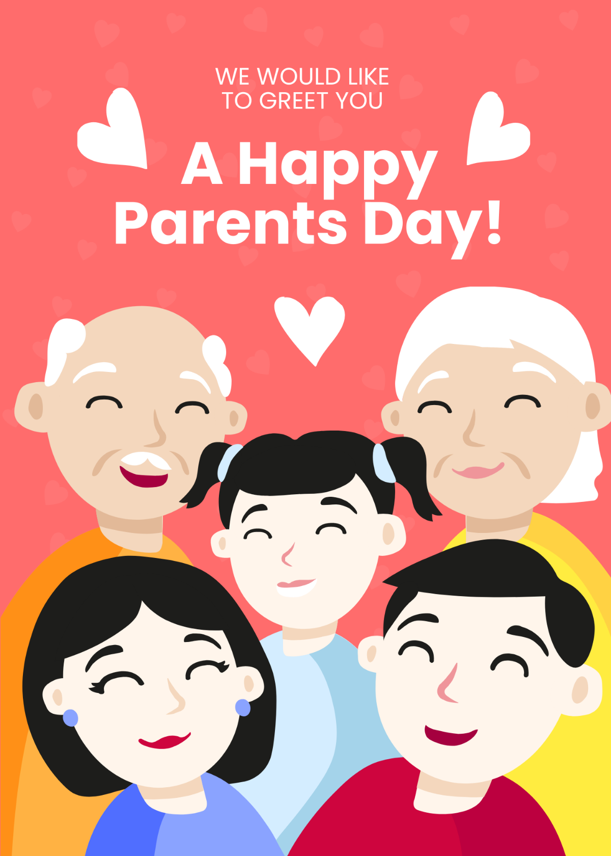 Free Parents Day Greeting Card Template