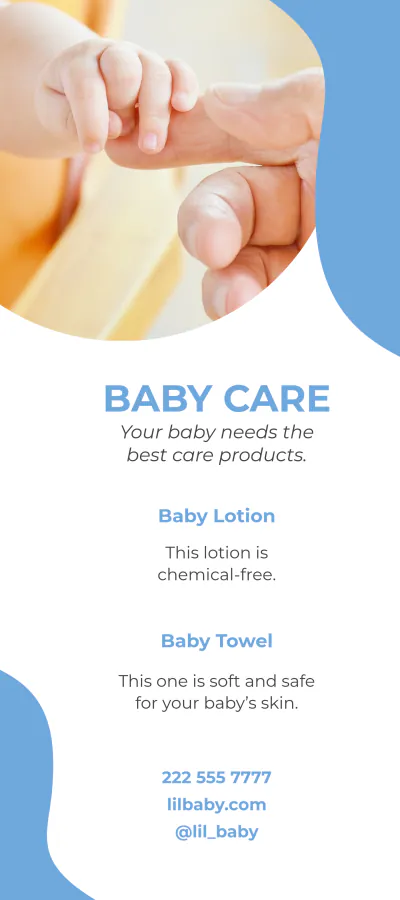 Free Baby Shop DL Card Template to Edit Online