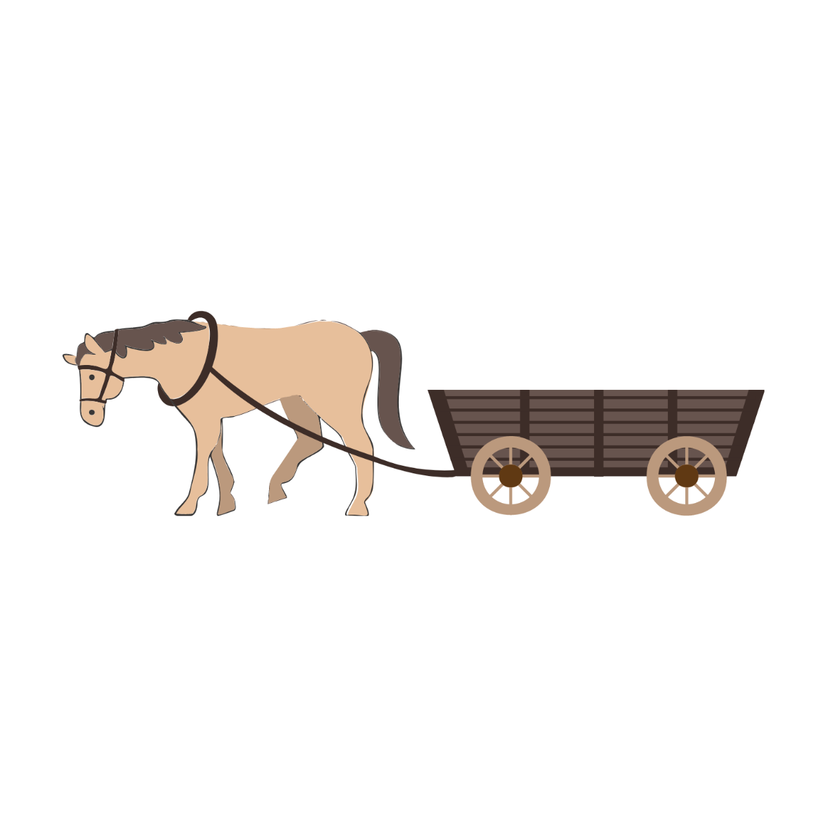 Horse Cart clipart Template