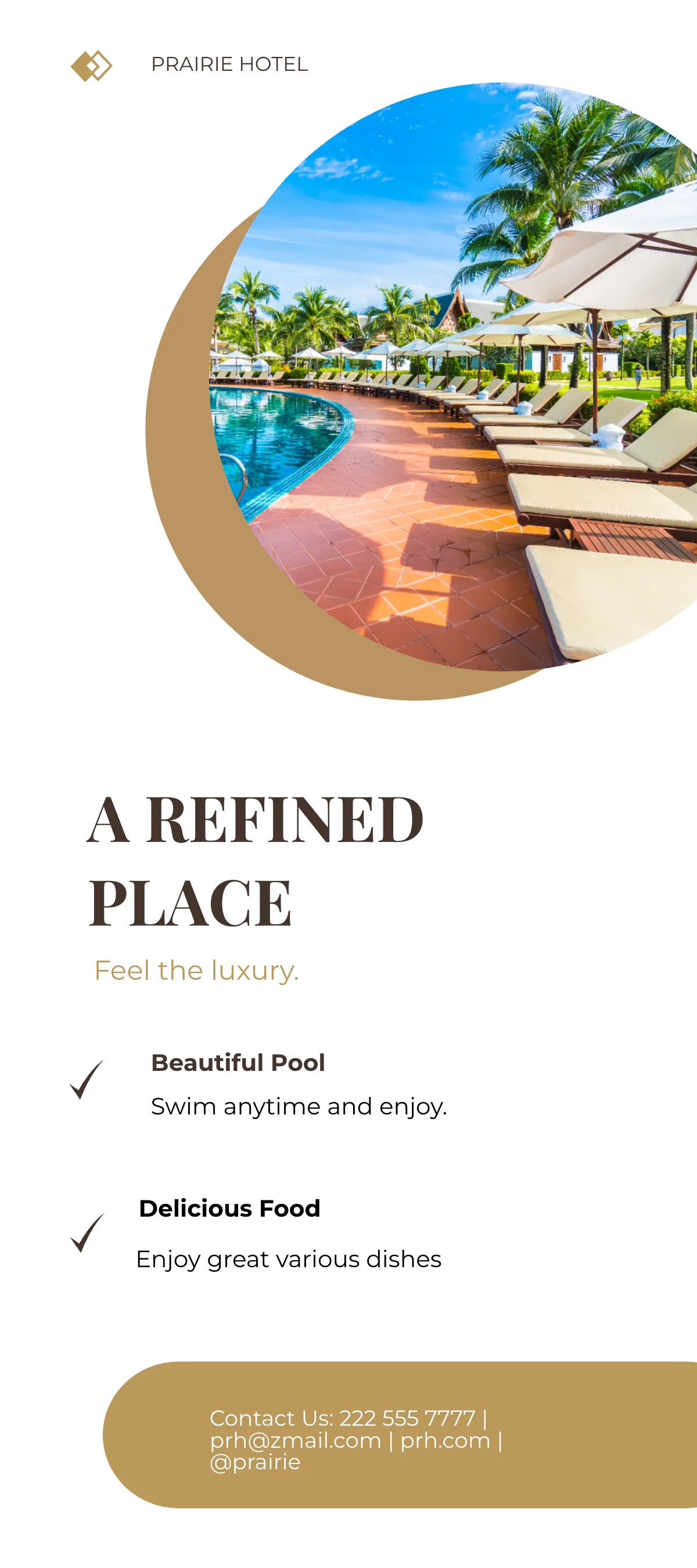 Free Luxury Hotel DL Card Template to Edit Online