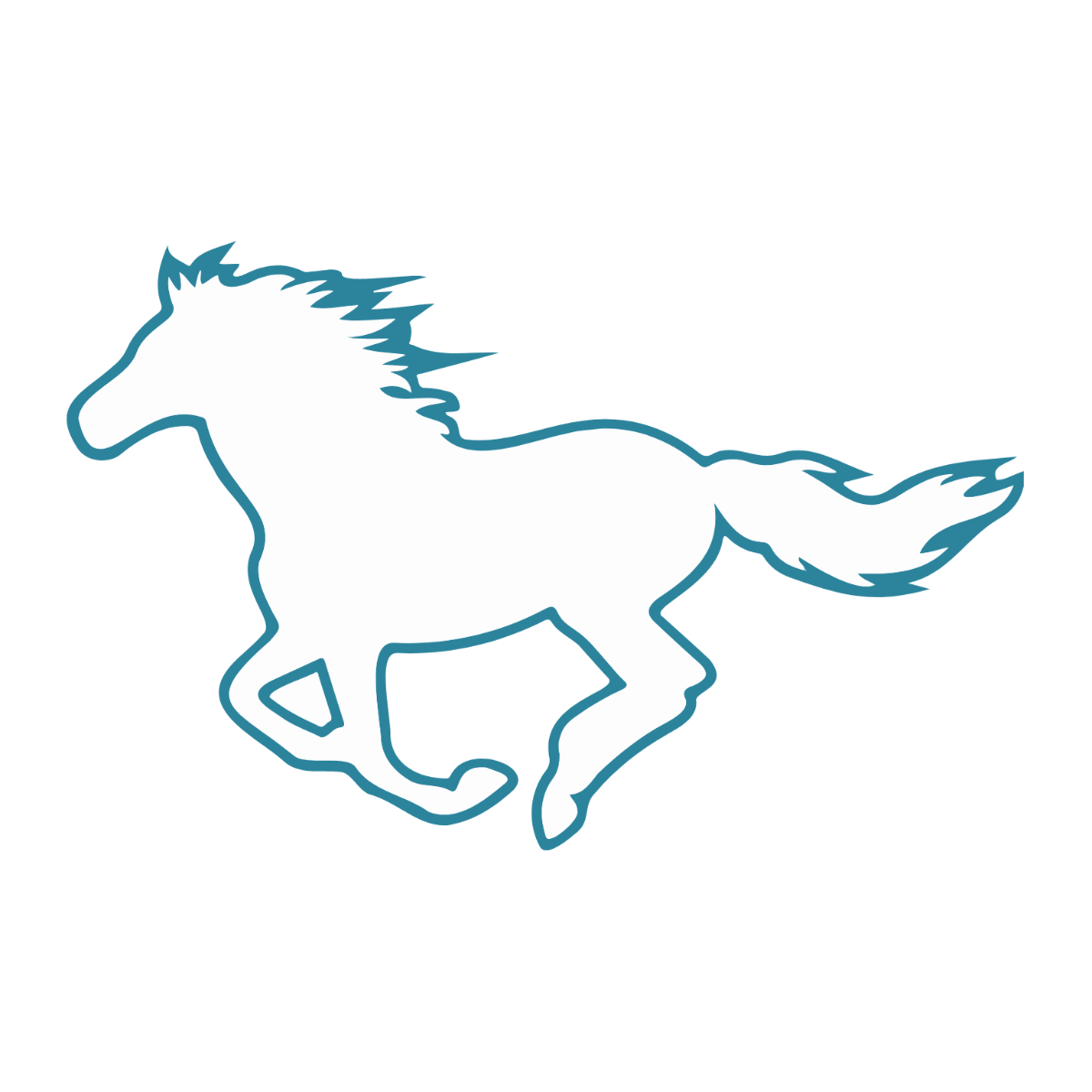 Free Horse Outline clipart Template