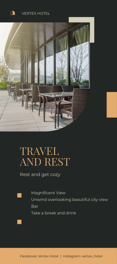 Free Business Hotel DL Card Template to Edit Online
