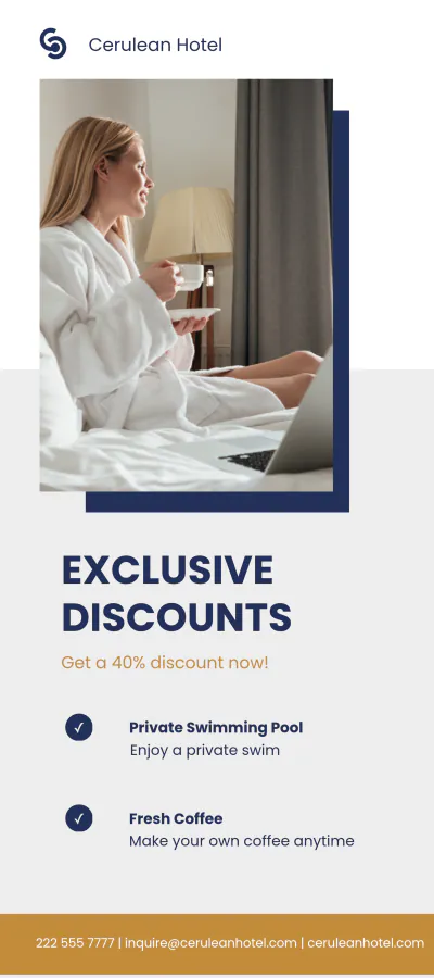 Free Exclusive Hotel DL Card Template to Edit Online