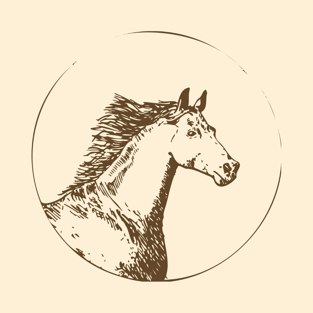 Vintage Horse clipart Template