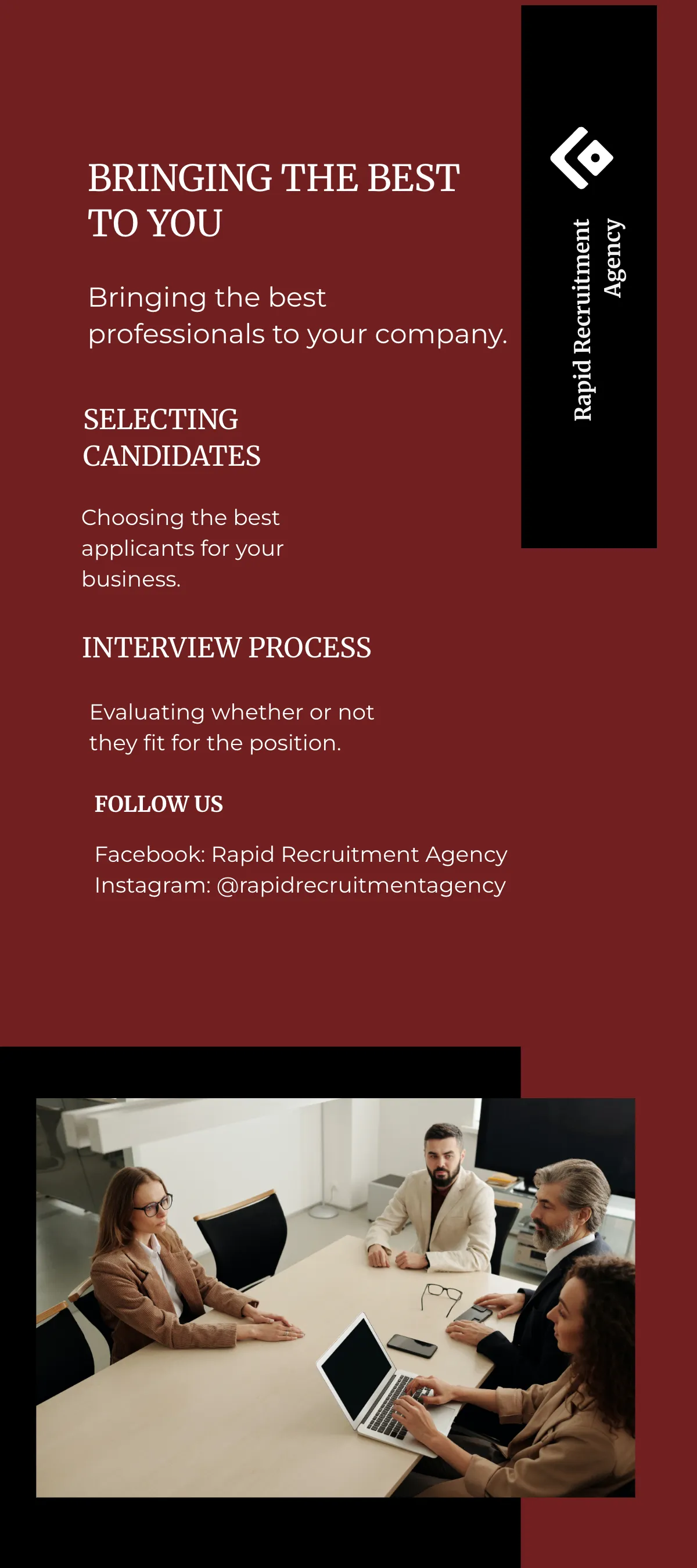 Free Recruitment Agency DL Card Template to Edit Online