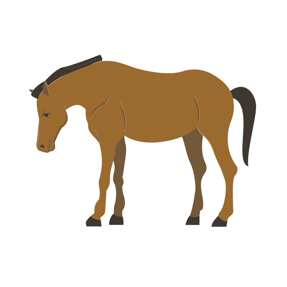 Free Flat Horse clipart Template