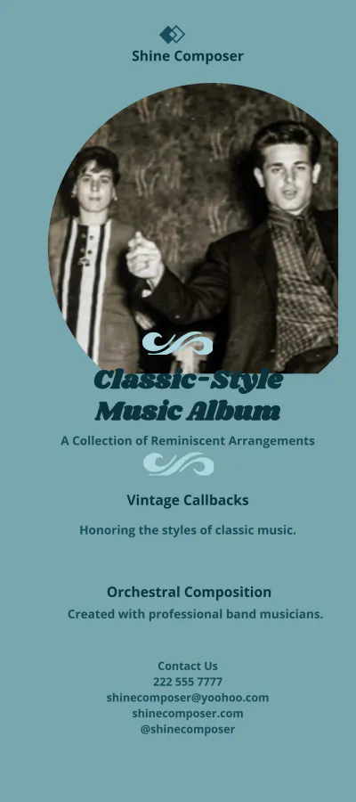 Free Classic Music DL Card Template to Edit Online