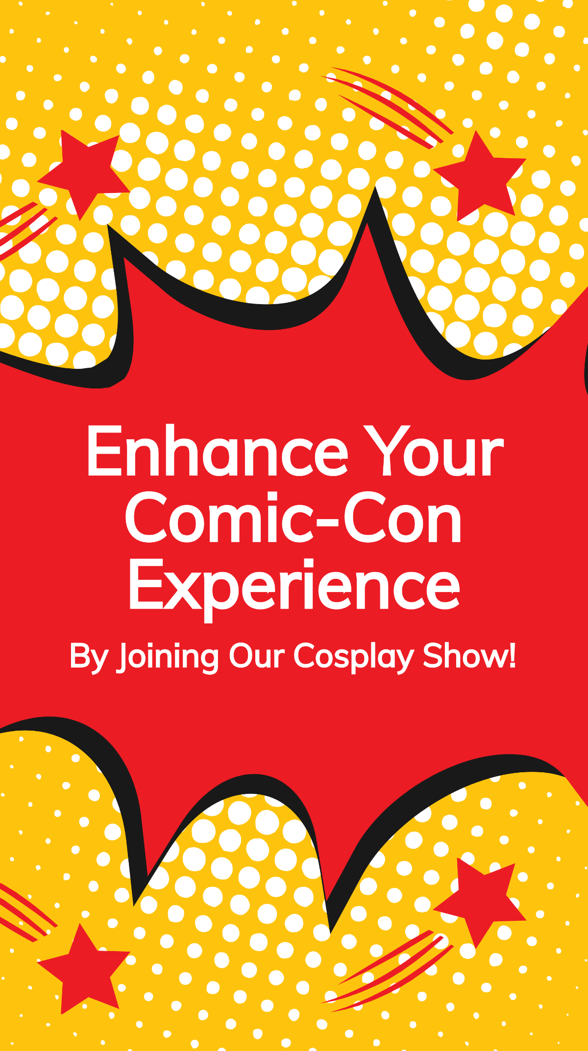 Comic Con Cosplay Show Whatsapp Post Template