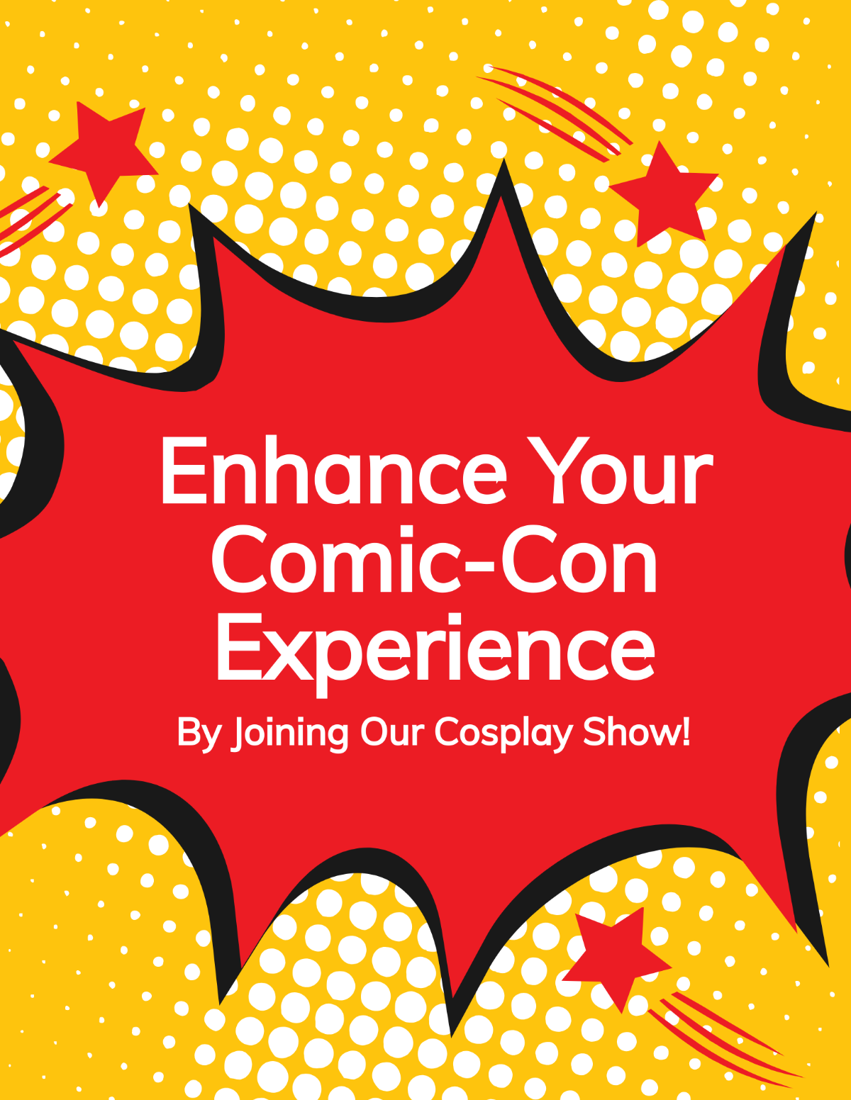 Comic Con Cosplay Show Flyer Template