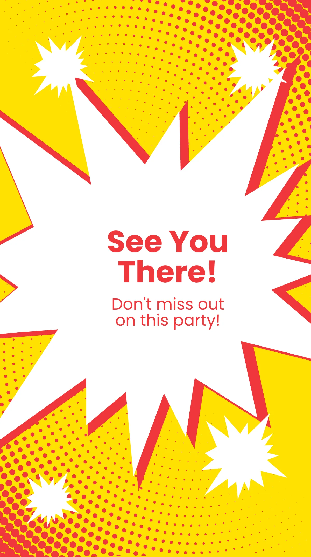 Free Comic Con Party Instagram Story Template to Edit Online