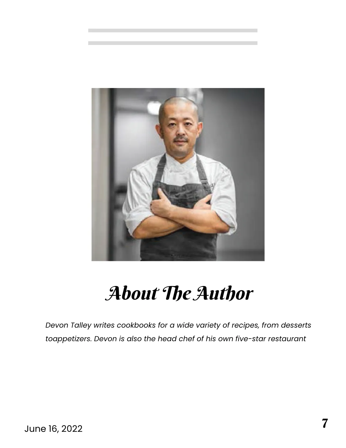 Free Chef Recipes Cookbook Template to Edit Online