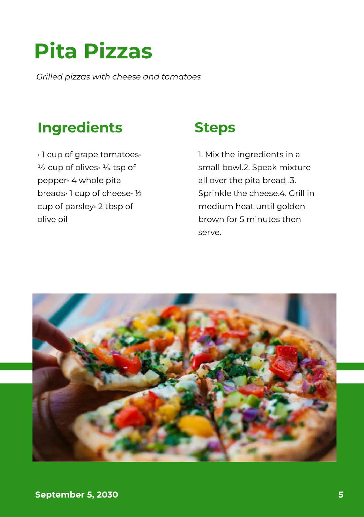 Free Chef A5 Cookbook Template to Edit Online