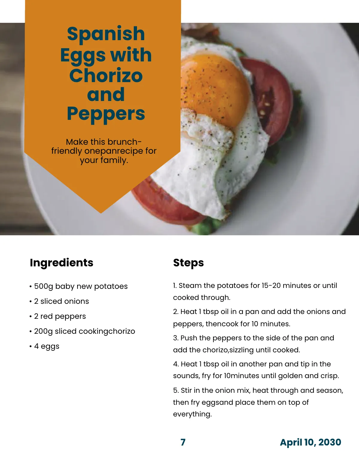 Free Creative Family Cookbook Template to Edit Online