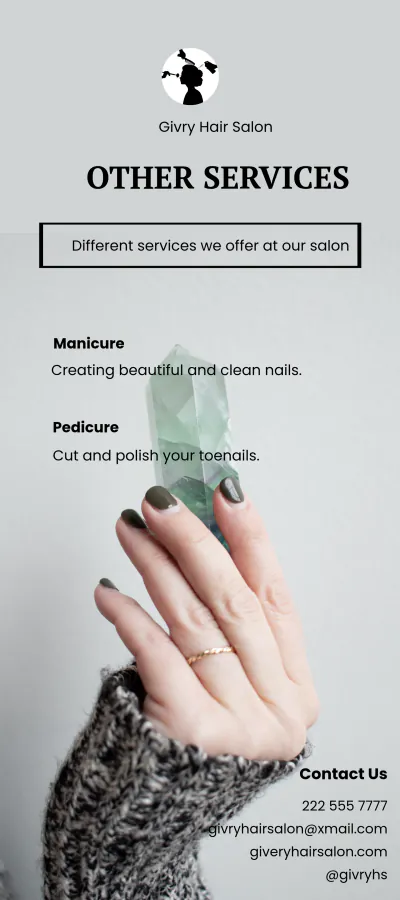 Free Simple Salon DL Card Template to Edit Online