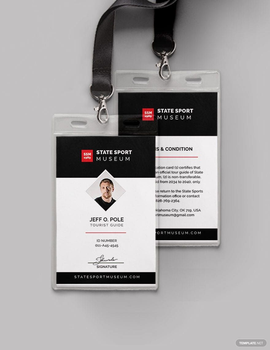Museum ID Card Template in Word, Illustrator, PSD, Apple Pages, Publisher, InDesign