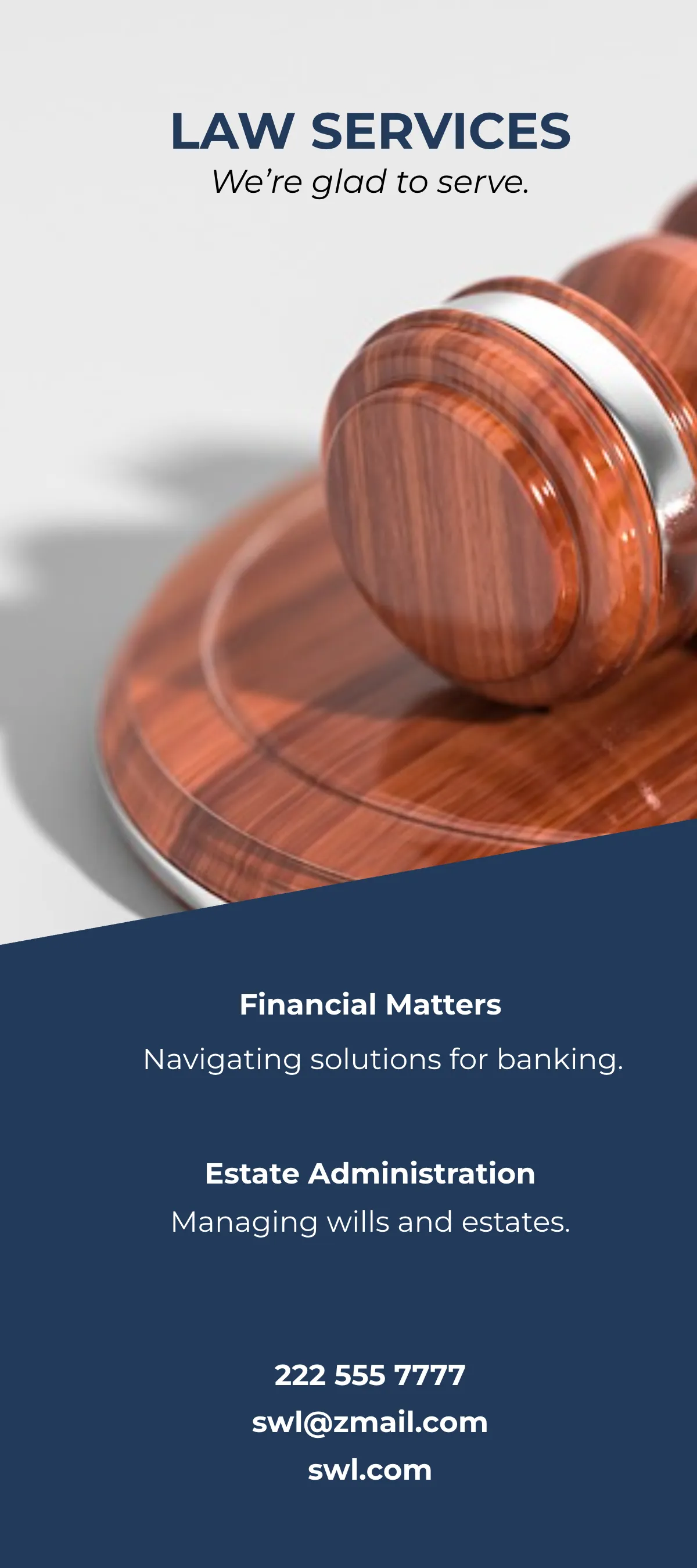 Free Law Services DL Card Template to Edit Online