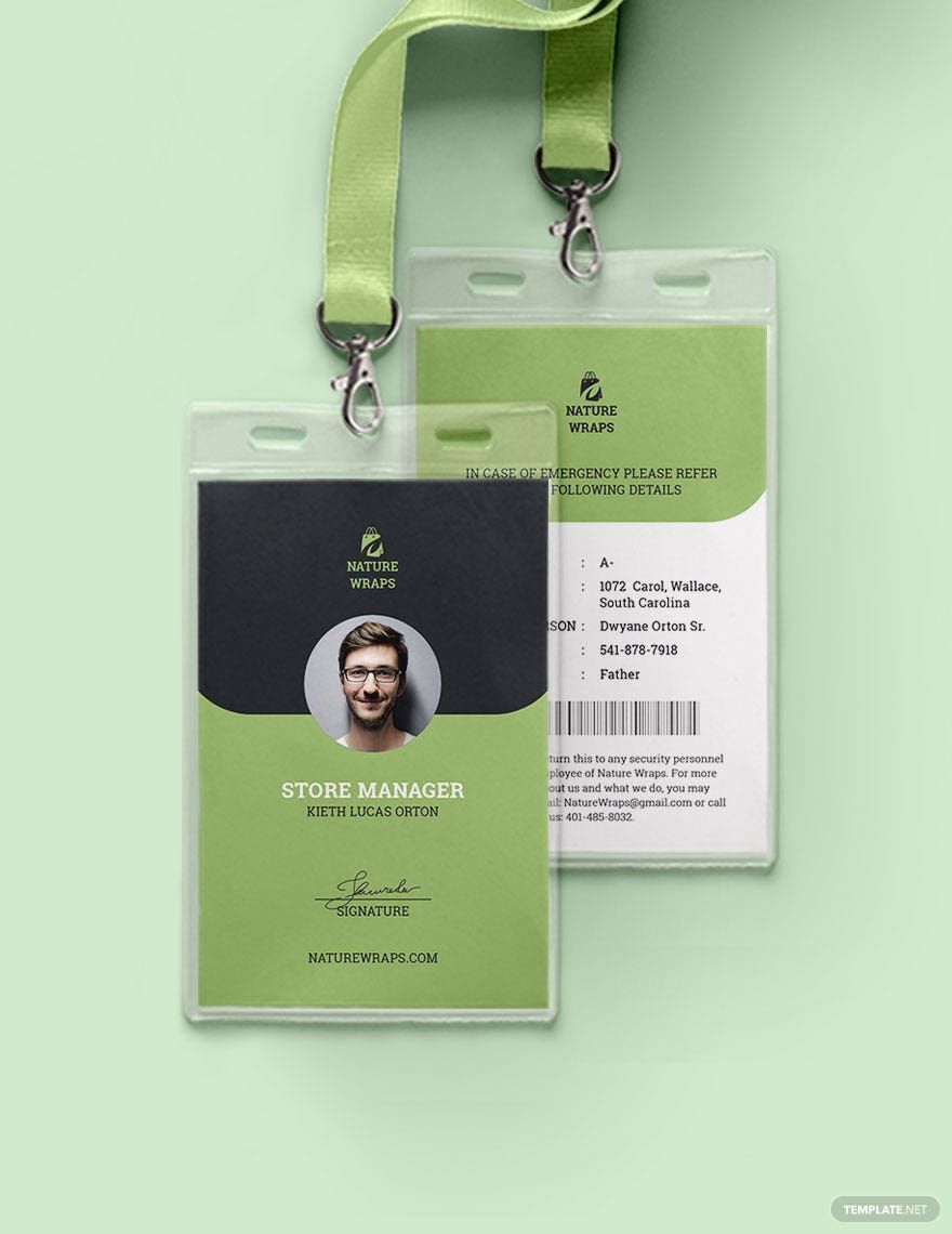 Packaging Service ID Card Template