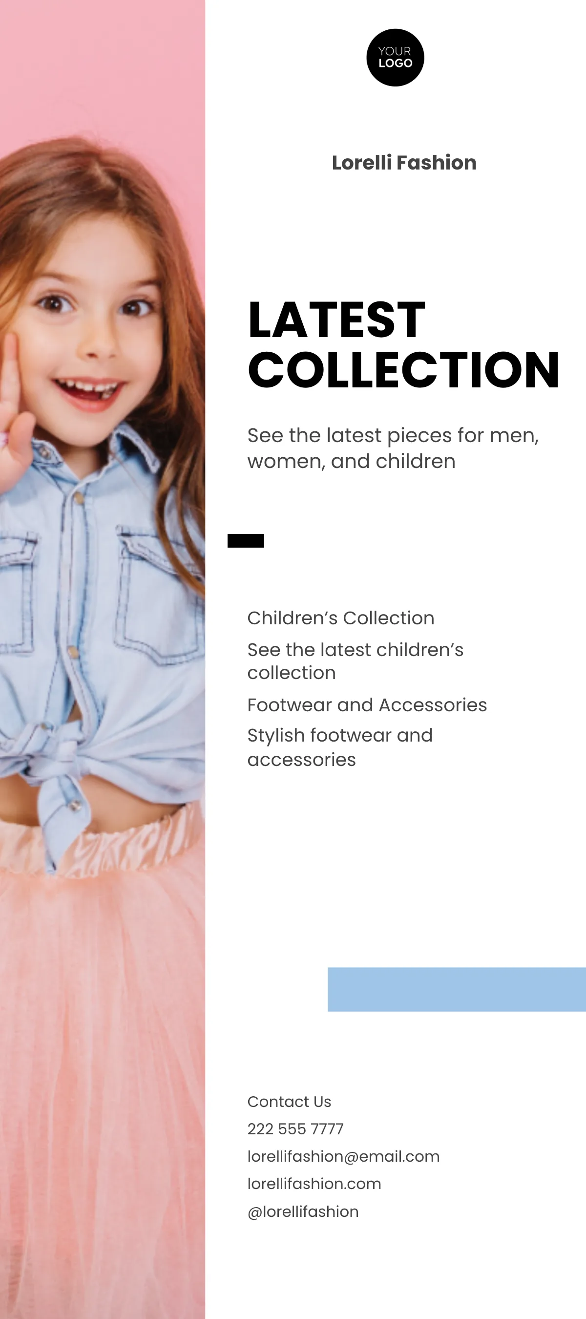 Free Fashion DL Card Template to Edit Online