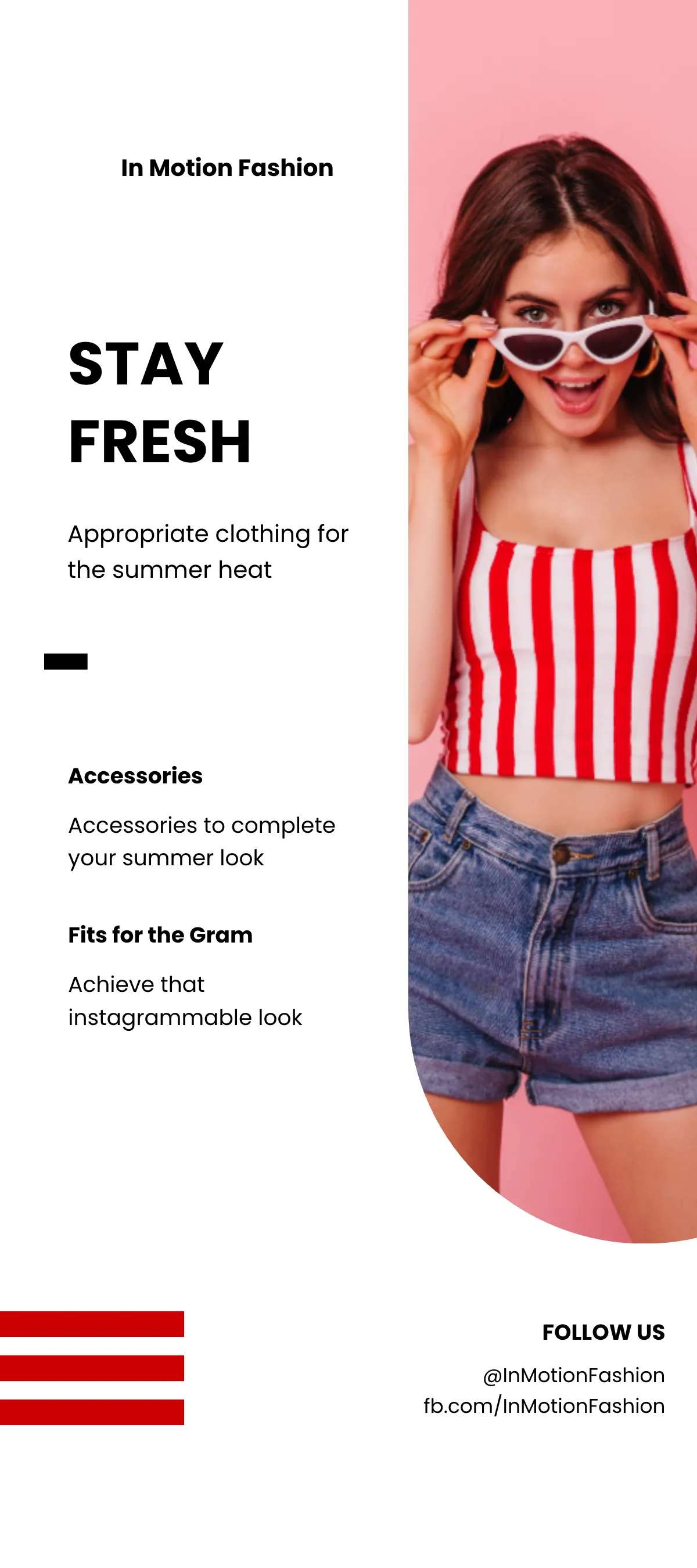 Free Summer Fashion DL Card Template to Edit Online