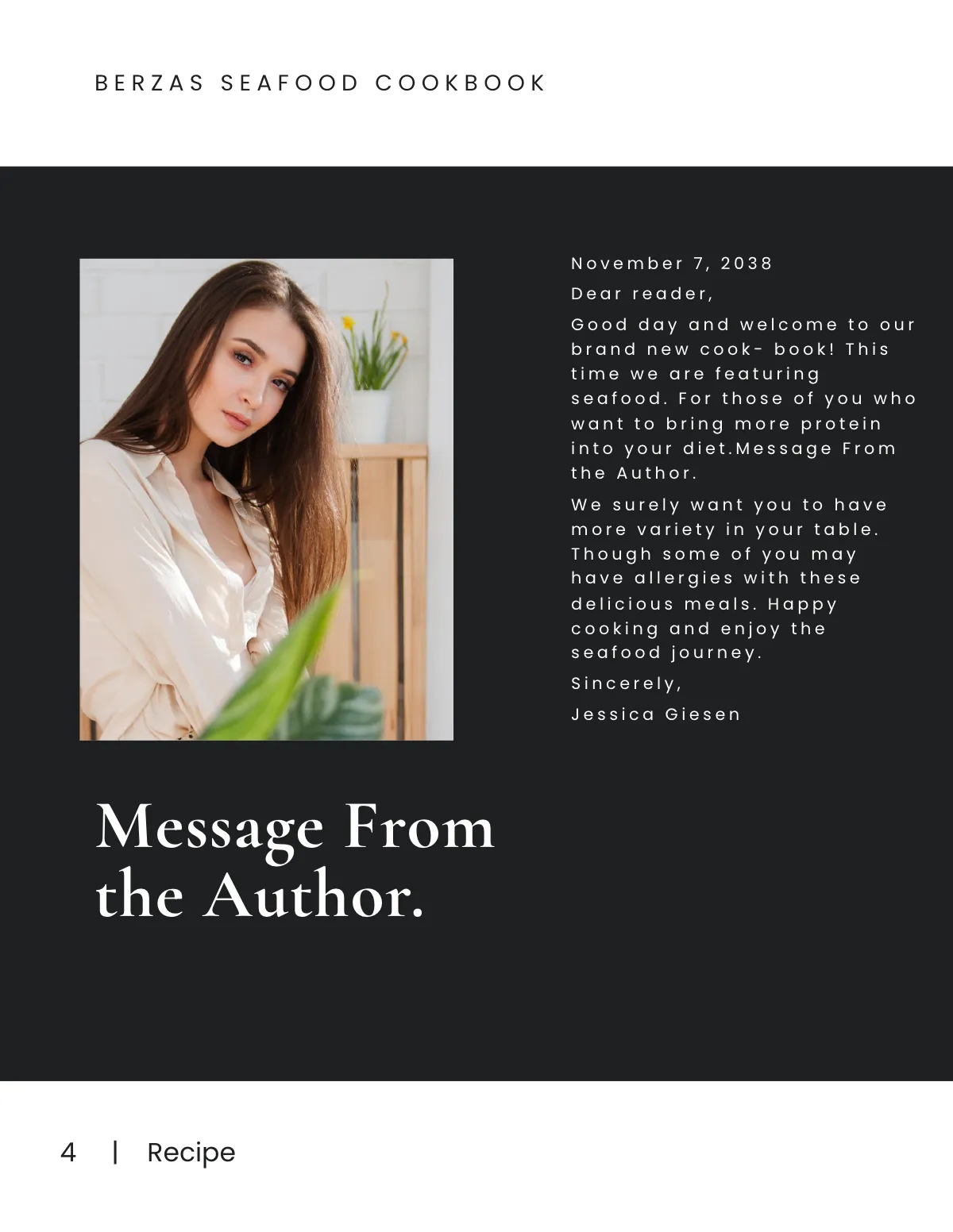 Free Modern Chef Cookbook Template to Edit Online