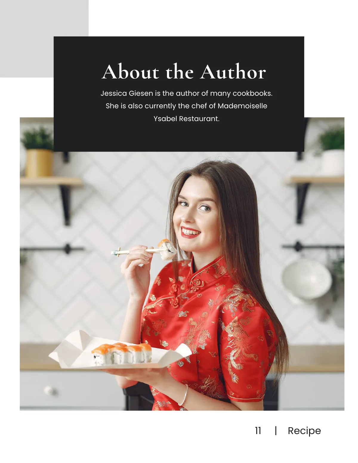 Free Modern Chef Cookbook Template to Edit Online