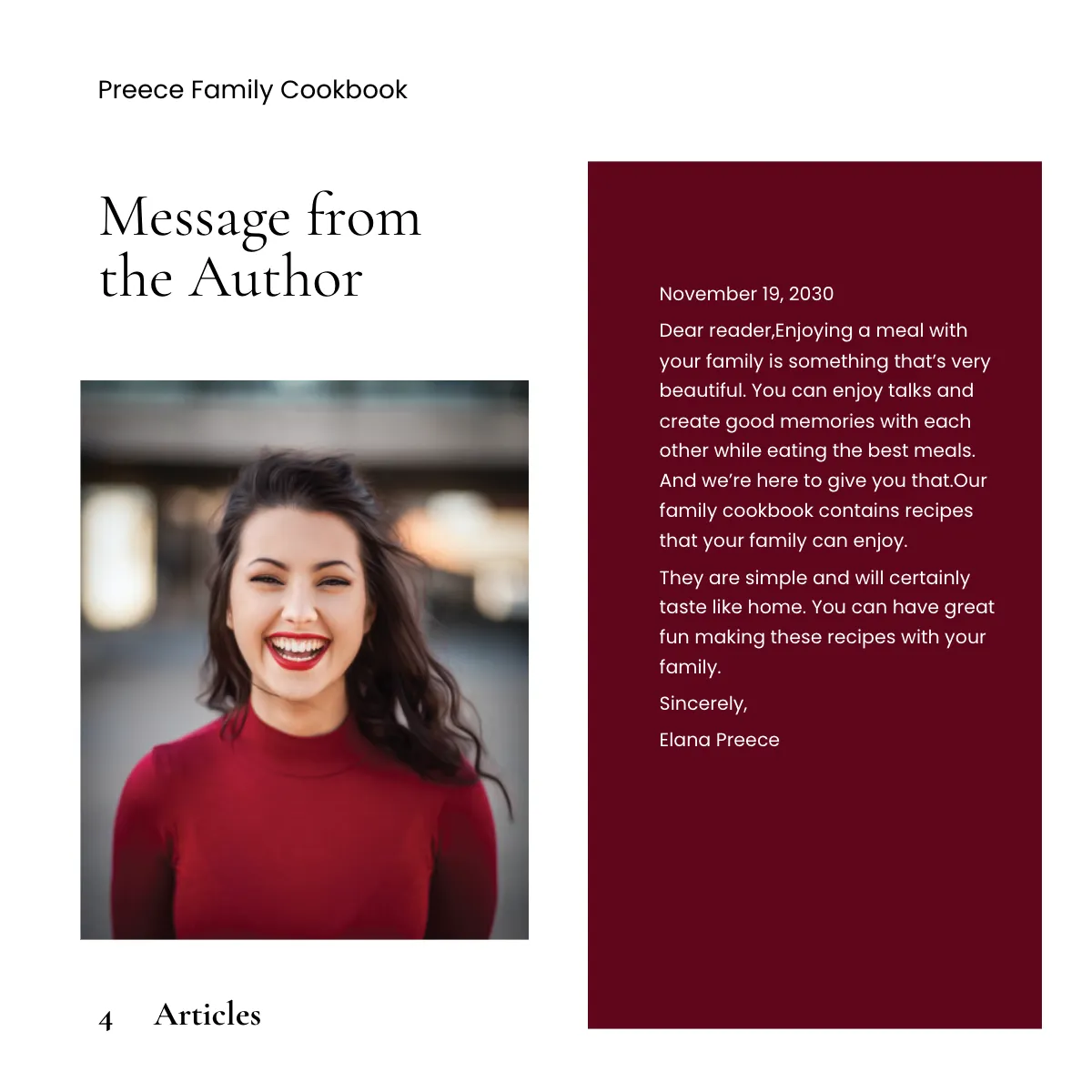 Free Square Family Cookbook Template to Edit Online