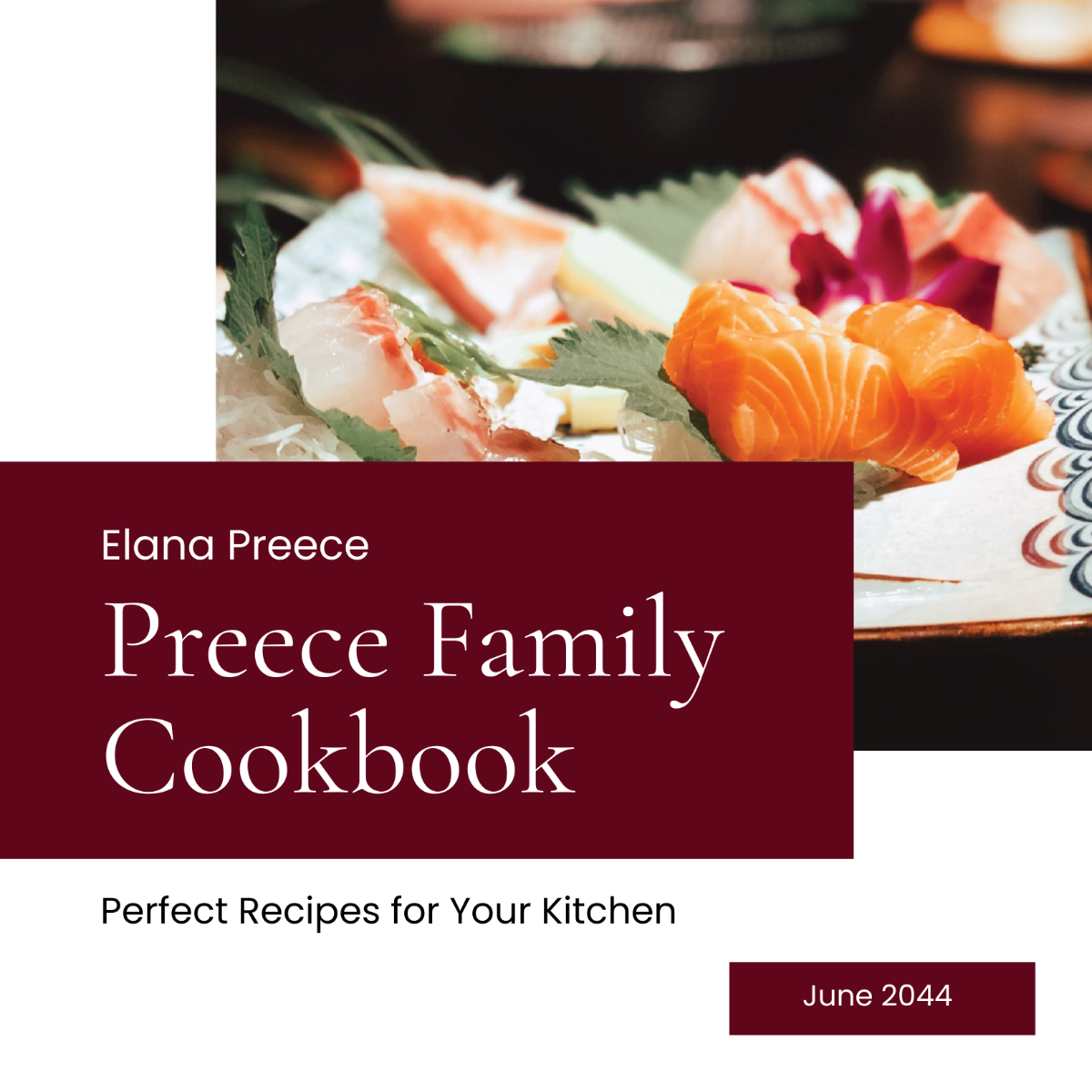 Free Square Family Cookbook Template