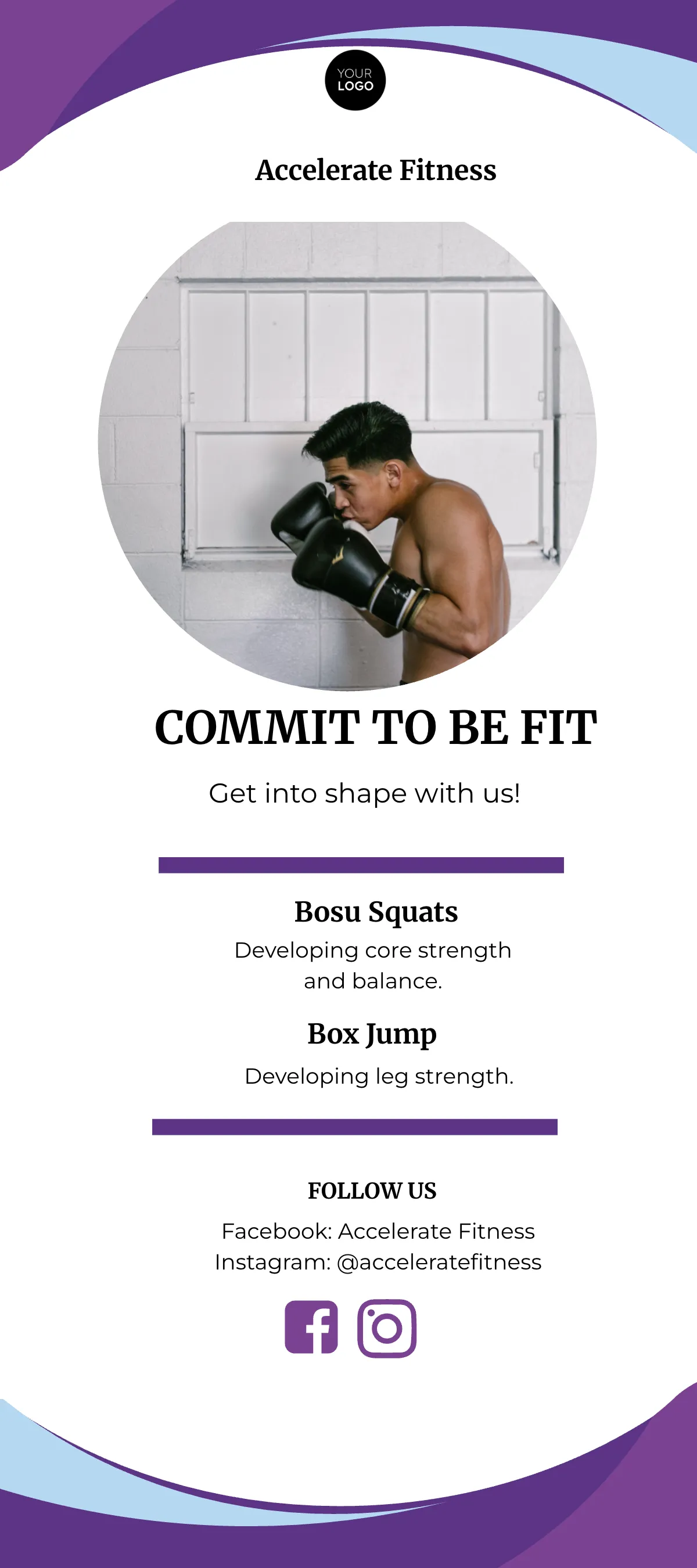 Free Fitness Salon DL Card Template to Edit Online