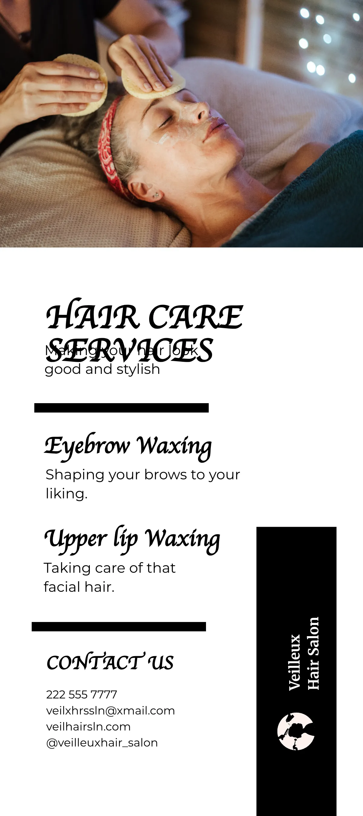 Free Classy Salon DL Card Template to Edit Online