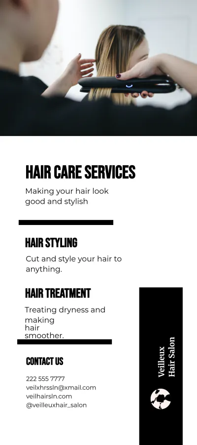 Free Classy Salon DL Card Template to Edit Online