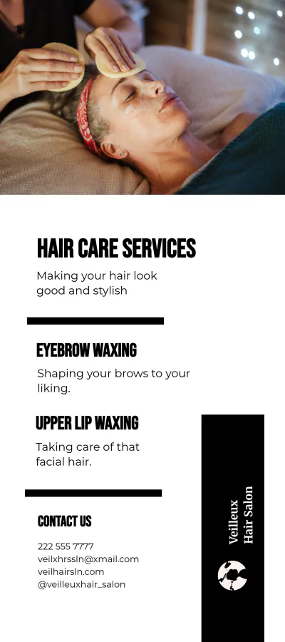 Free Classy Salon DL Card Template to Edit Online