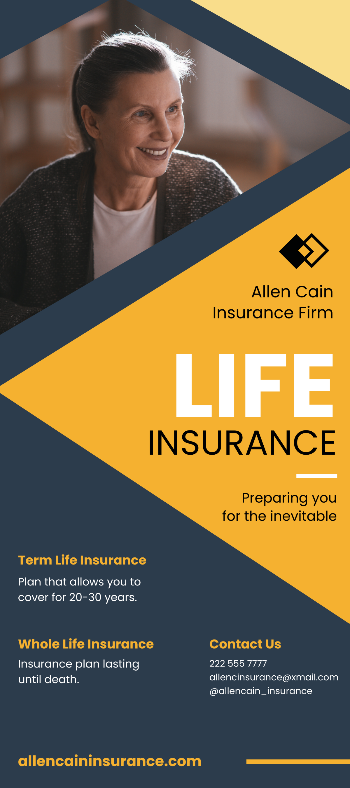 Life Insurance DL Card Template