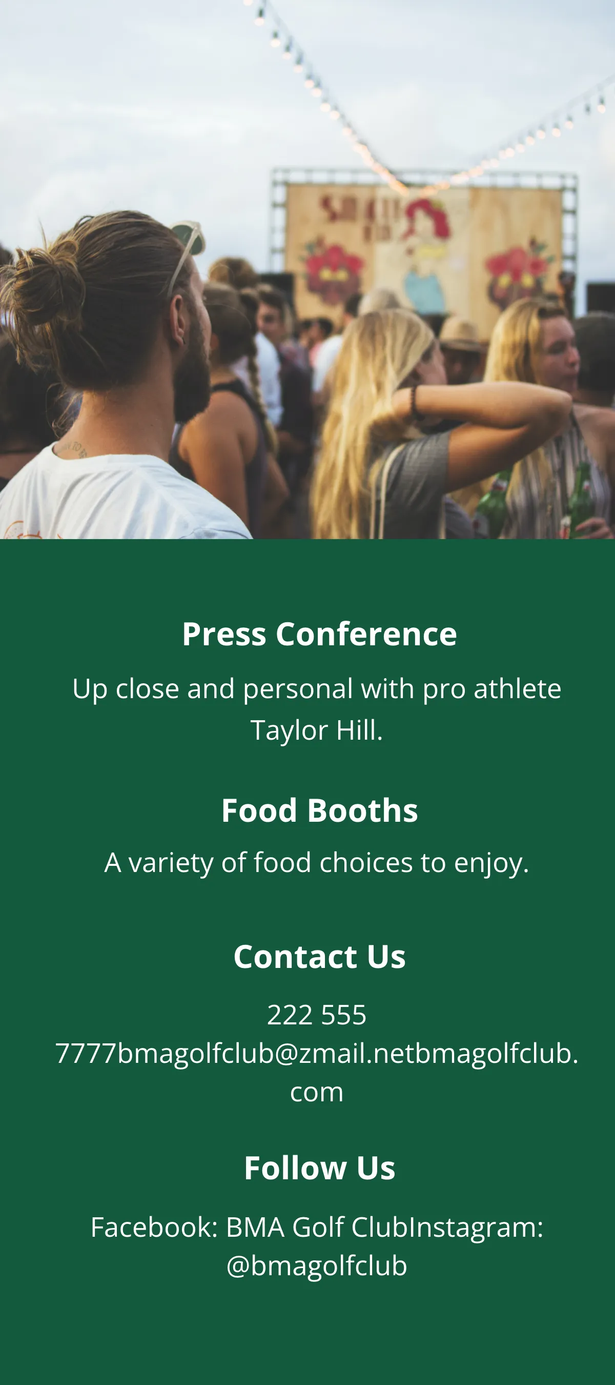 Free Golf Event DL Card Template to Edit Online