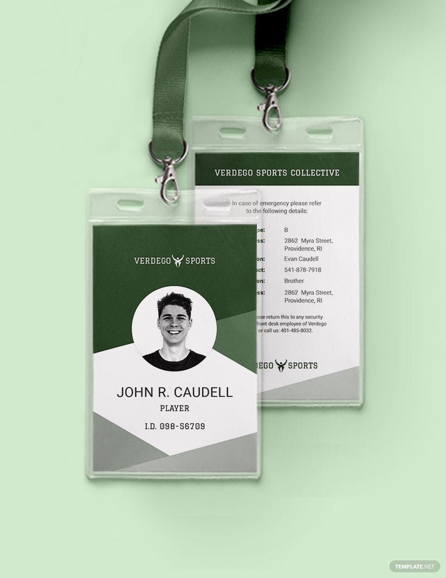Player ID Card Template in Word, Illustrator, PSD, Apple Pages, Publisher