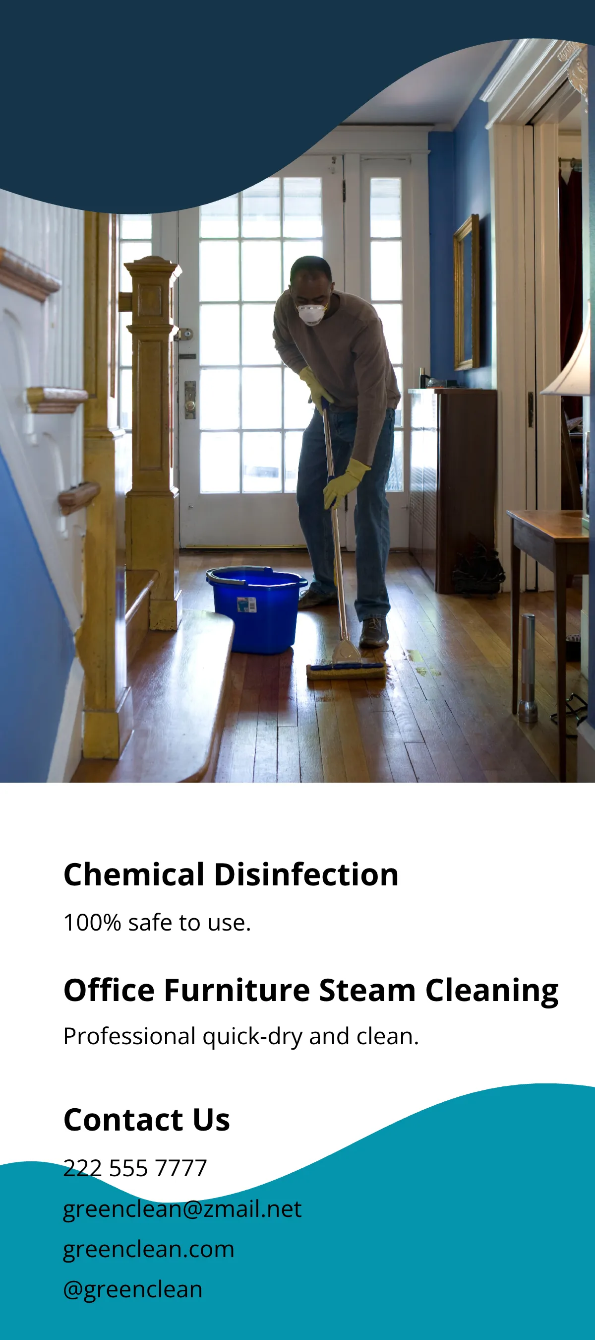 Free Commercial Cleaning Services DL Card Template to Edit Online