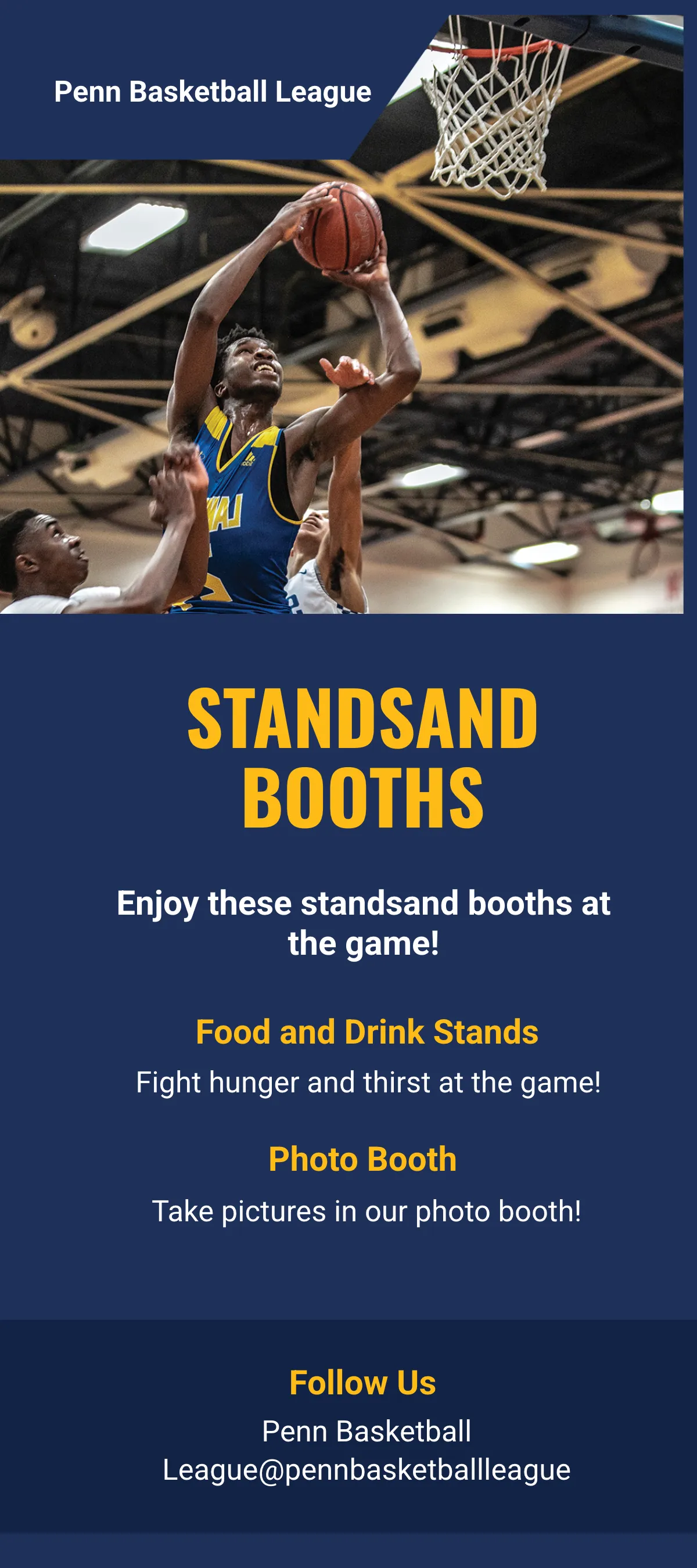 Free Basketball Event DL Card Template to Edit Online