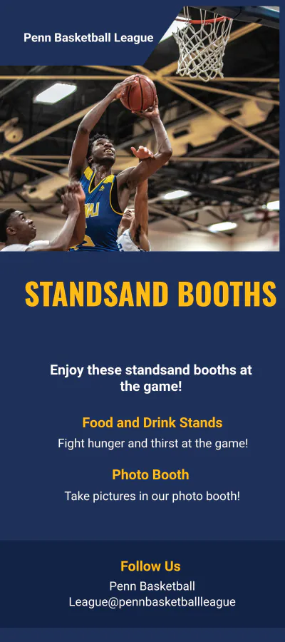 Free Basketball Event DL Card Template to Edit Online