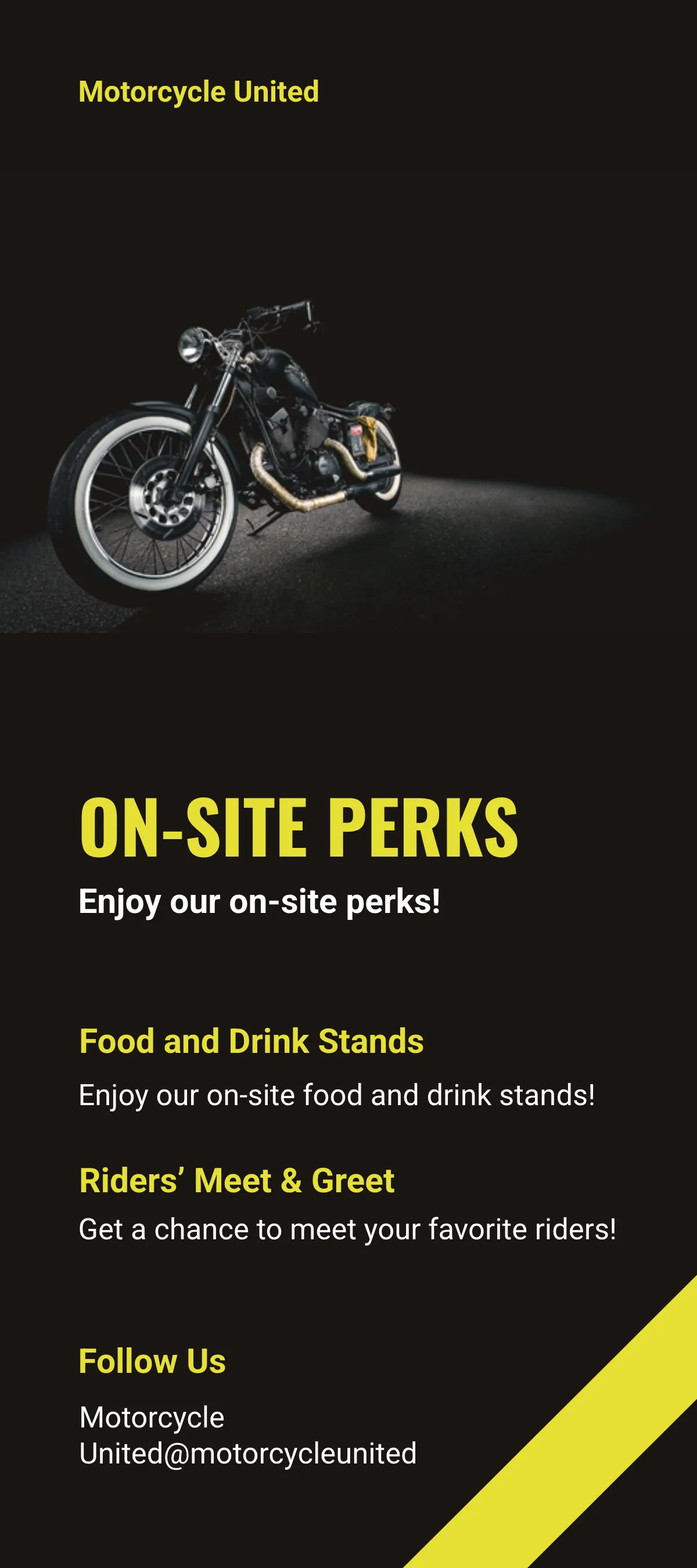 Free Motorcycle Event DL Card Template to Edit Online