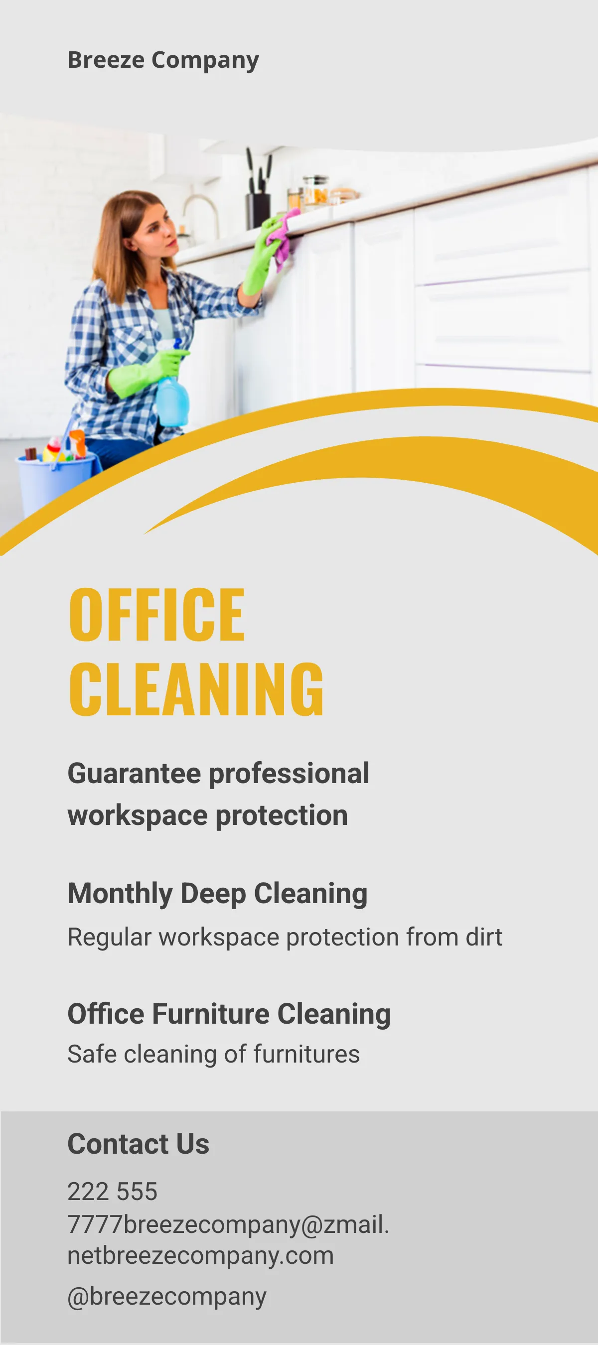 Free Disinfecting And Cleaning Services DL Card Template to Edit Online