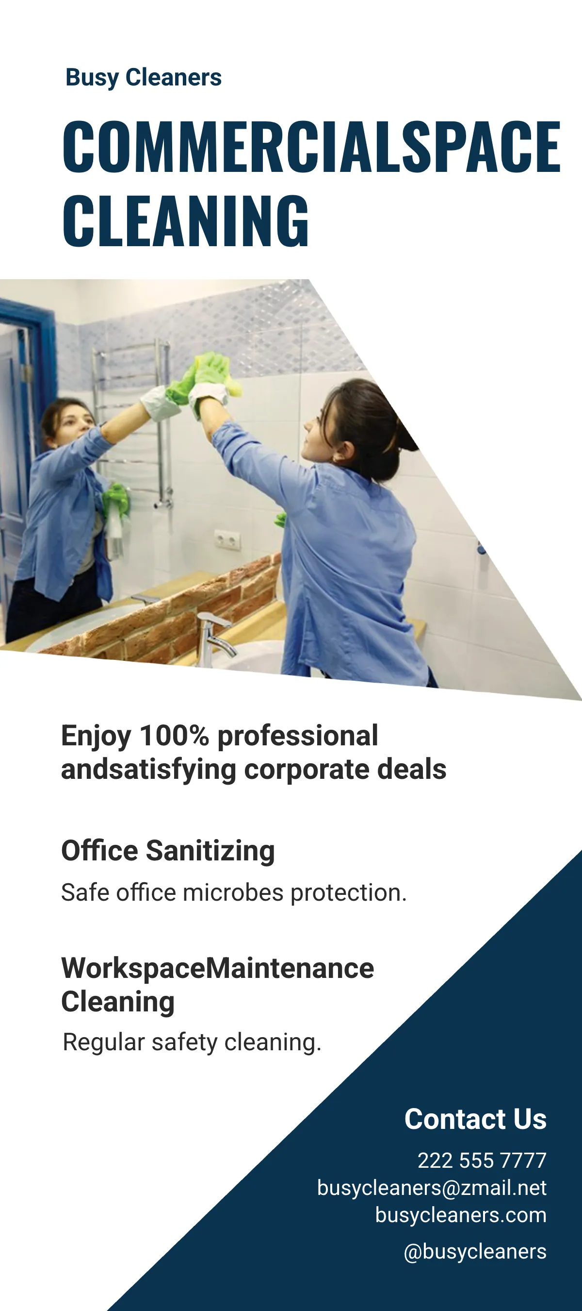 Free Cleaning Services Business DL Card Template to Edit Online