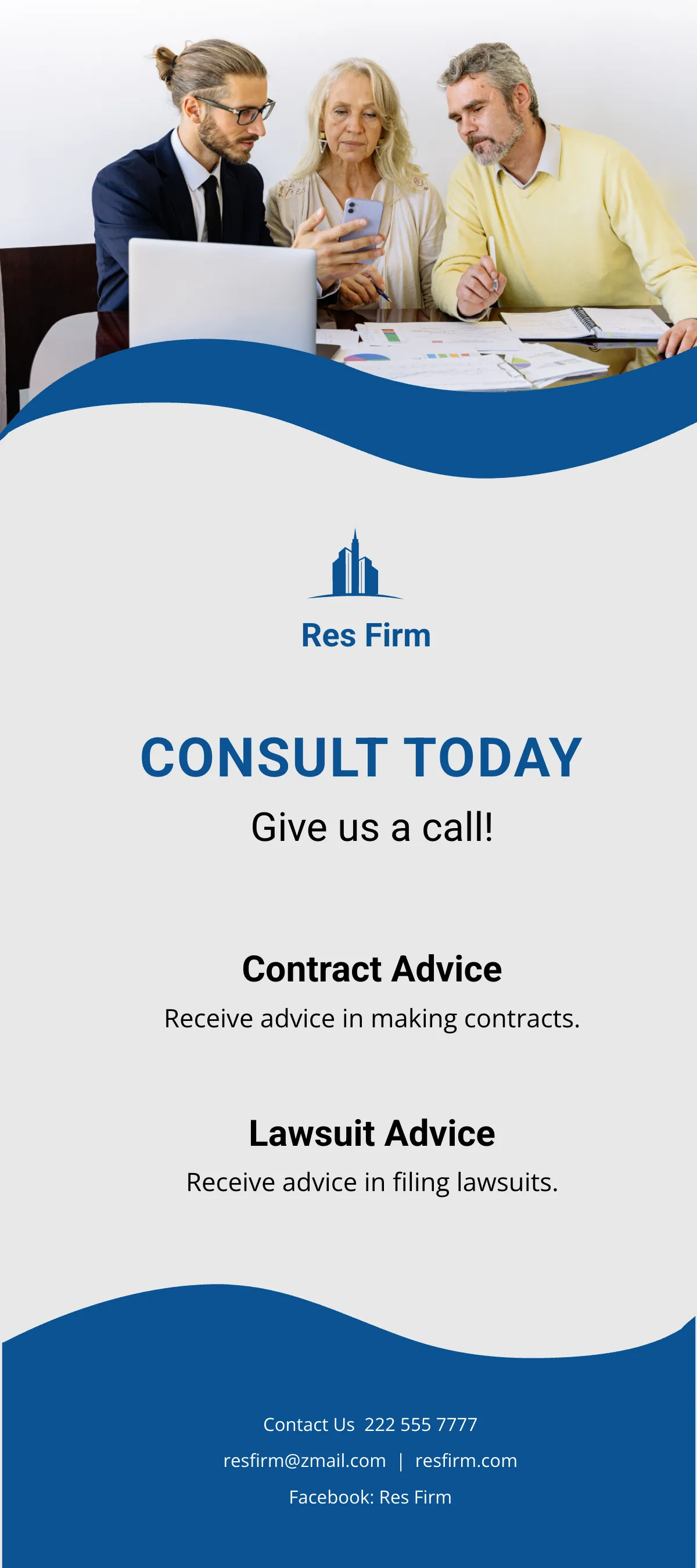 Free Legal Consultancy DL Card Template to Edit Online