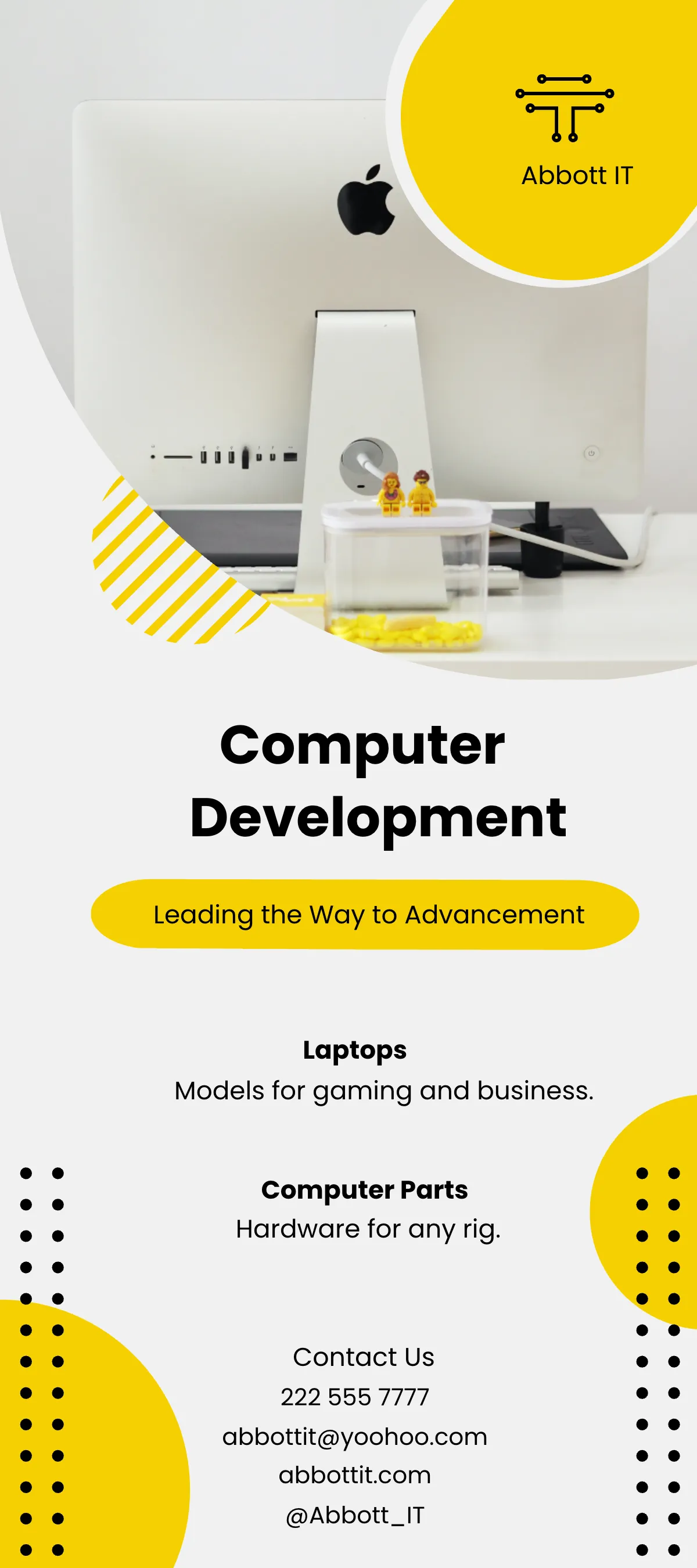 Free Information Technology DL Card Template to Edit Online