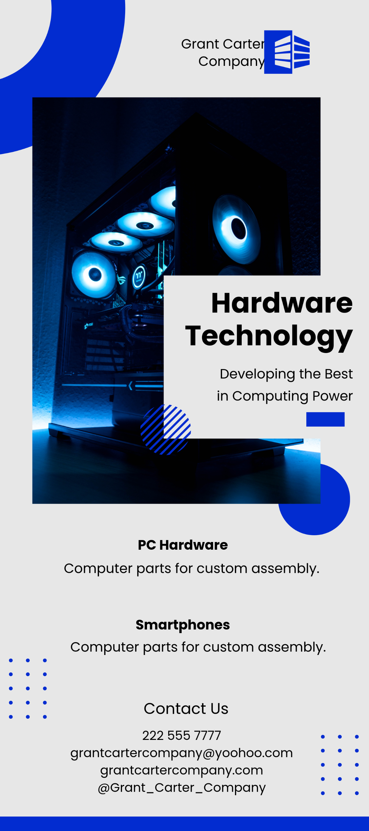 Free Technology Company DL Card Template to Edit Online