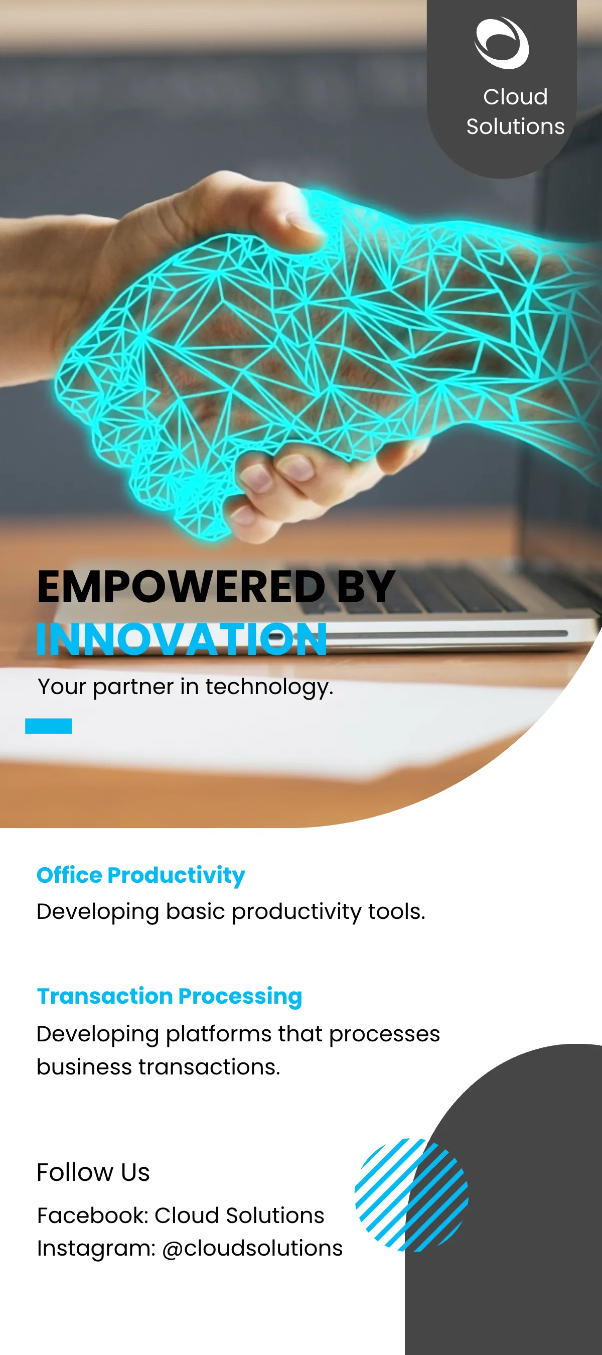 Free Modern Technology Card Template to Edit Online