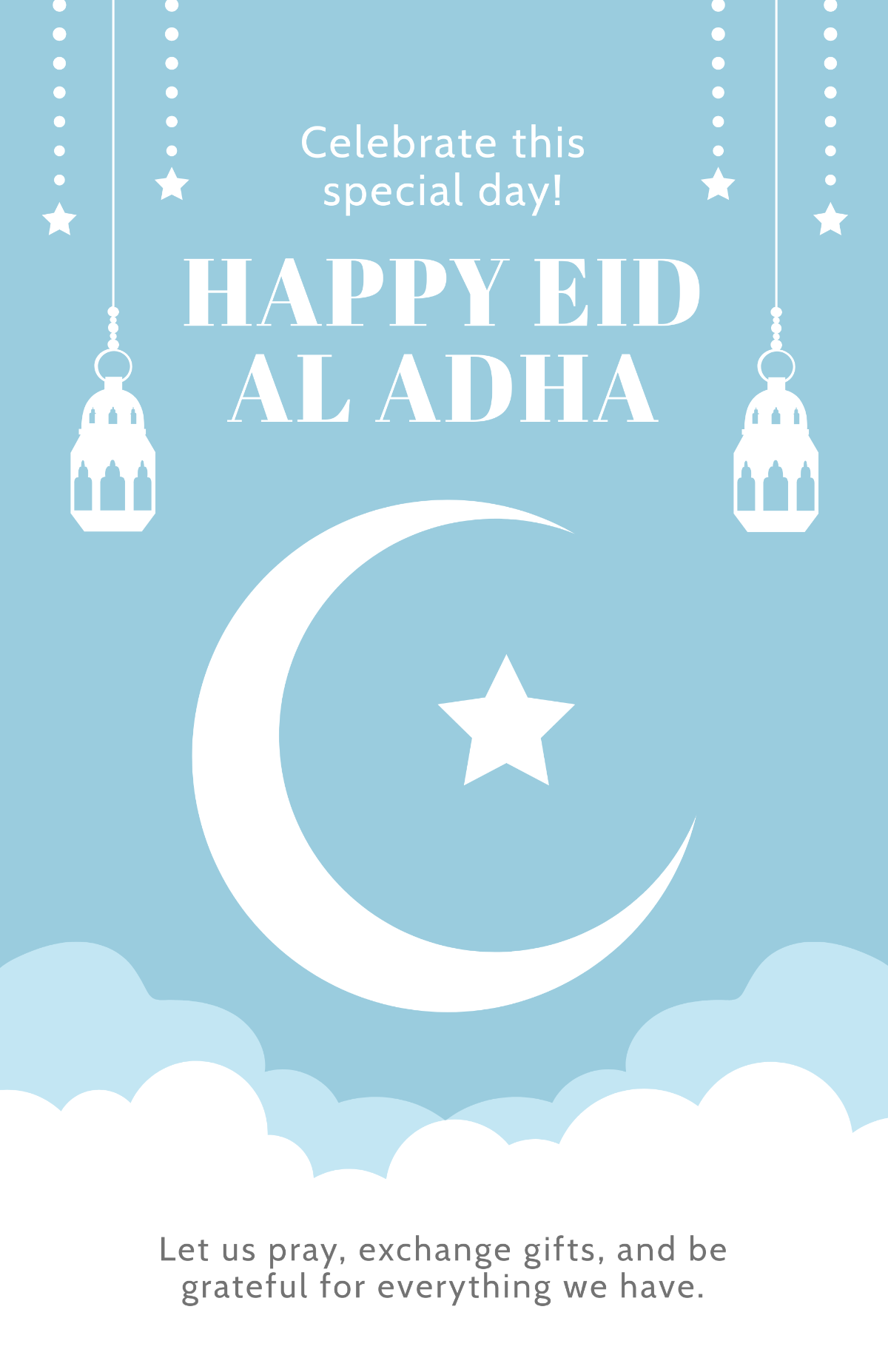 Modern Eid Al Adha Poster Template