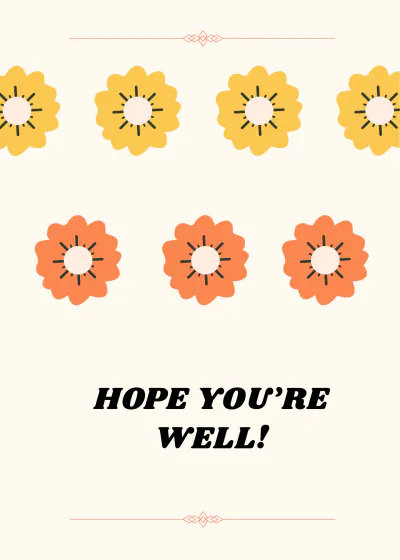 Free Get Well Soon Wish Card Template to Edit Online
