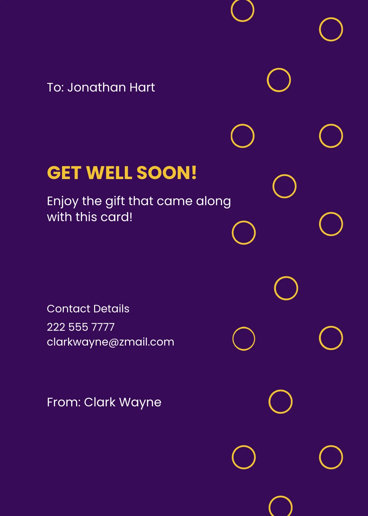 Free Get Well Soon Gift Card Template to Edit Online