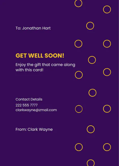 Free Get Well Soon Gift Card Template to Edit Online