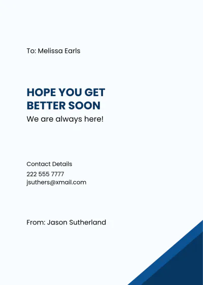 Free Get Well Soon Photo Card Template to Edit Online